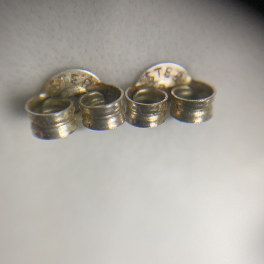 Vintage silver stud‎ earrings - Picture 4 of 5